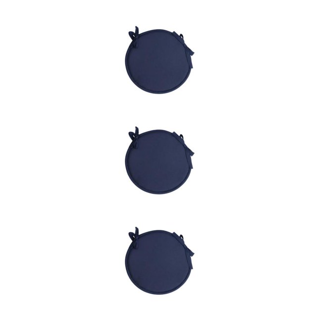 Baohd 1/2/3/5 Profitez du Confort Coussin de Siège Rond Non Décolorant Coussin de Chaise Doux et Confortable Bleu Foncé 3 Pcs
