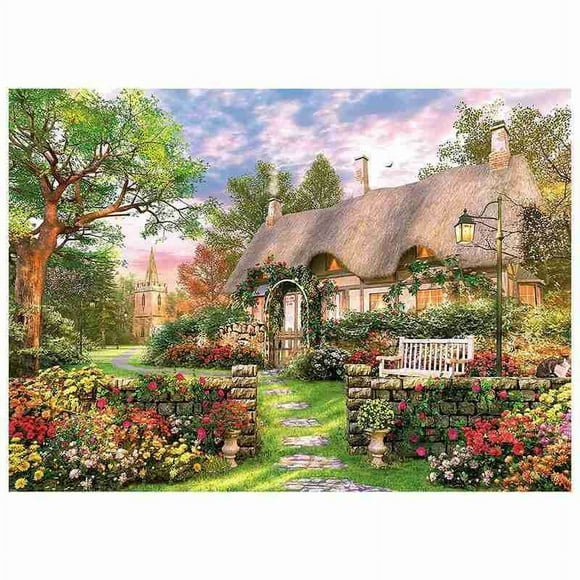 1000 Piece England Cottage Jigsaw Puzzle For Adults And Families Premium Paper Board Scenic Landscape Artwork Home Decor Gift