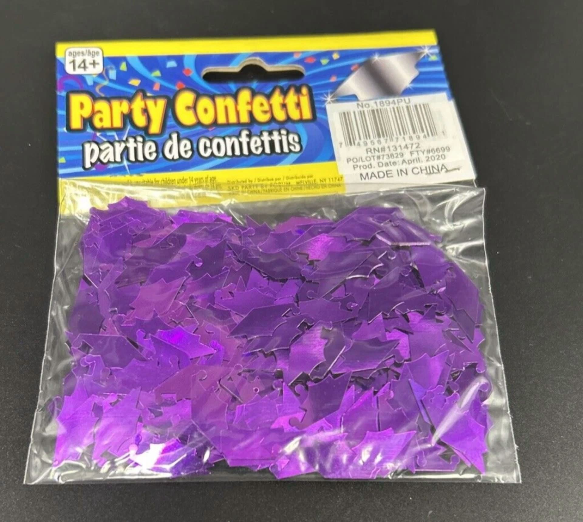 CRESTIN- Purple Graduation Caps Confetti Sku Party By Forum