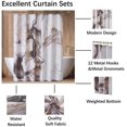 thumbnail image 2 of Grey Gold Marble Shower Curtain Set, Abstract Granite Pattern Shower Curtains for Bathroom Décor, Luxury Modern Waterproof Bath Accessories with 12 Metal Hooks, 72 x 84, 2 of 6
