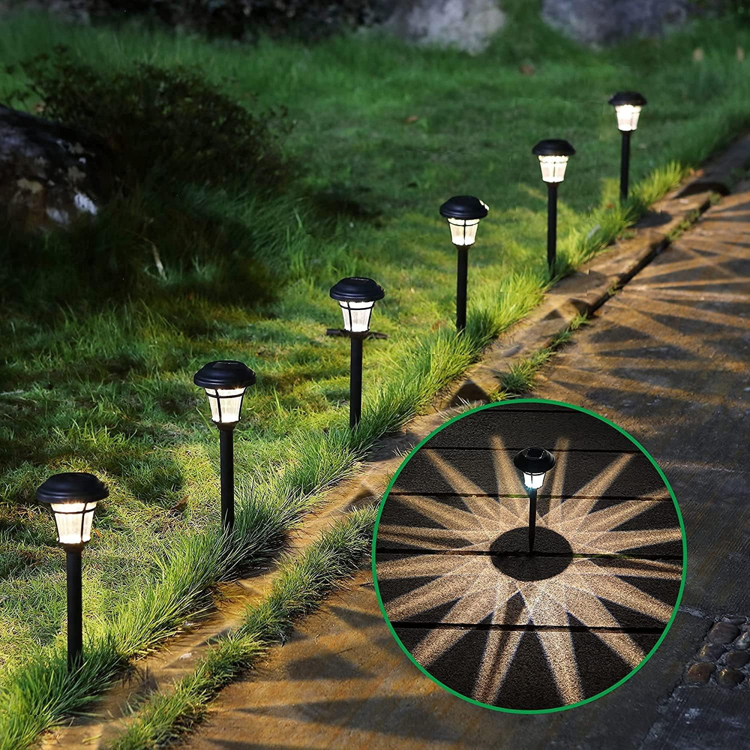 MAGGIFT Solar Pathway Lights Outdoor, Halloween Decorations, IP65 Waterproof, LED Garden Landscape Lighting for Yard Patio Walkway Driveway, 8 Pack