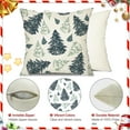 thumbnail image 6 of Christmas Pillow Covers 18x18 Inch Set of 2 Green Christmas Tree Decorative White Throw Pillows Winter Christmas Decor for Home Couch ST-012B18, 6 of 6