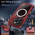 thumbnail image 4 of iPhone 16 Pro 6.3 inch Waterproof Case Compatible with MagSafe, Magnetic Waterproof Metal Full Body IP68 Underwater Case Built-in Screen Protector Military Grade Shockproof Cover, 4 of 7
