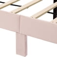 thumbnail image 2 of Furniture of America Dina Adult Queen Velvet Fabric Platform Bed, Pink, 2 of 22