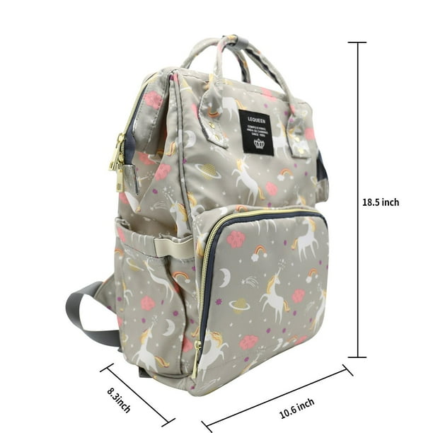 Diaper Bag Wide Open Baby Diaper Backpack Nappy Bags Large Capacity Baby Bags with Unicorn Printing