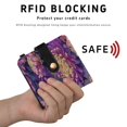 thumbnail image 4 of Small Wallet For Women Bifold Leather Pocket Coin Credit Card Holder With RFID Blocking Light Chrysanthemums, 4 of 6