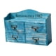 thumbnail image 2 of Estuche con cajón de escritorio, organizador de madera multifuncional, caja de almacenamiento para maquillaje Azul, 2 of 9