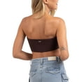 thumbnail image 4 of Coduop Women's Strapless Tube Tops Twist Knot Front Wrap Chest Bandeau Camisole Basic Tank Tops, 4 of 5