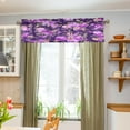 thumbnail image 5 of Purple Flower Curtain Valance for Kitchen Windows/Bathroom/Living Room/Bedroom Blackout, Rod Pocket Valance Small Window Treatment, 54" W x 18" L Home Decor, 5 of 6