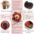 thumbnail image 5 of Moss & Stone Belgian Waffle Maker, Electric Waffle Machine, Flipside & Non-Stick Grids, Temperature Control, Round Waffle (Red), 5 of 7