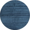 thumbnail image 1 of Ahgly Company Indoor Round Contemporary Blue Abstract Area Rugs, 3' Round, 1 of 6