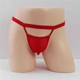 thumbnail image 3 of Odeerbi Mens Thong Underwear Sexy Transparent Tulle T-shaped Perspective Low-waist Hollow Seamless Mesh Briefs Black, 3 of 8