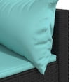 thumbnail image 5 of vidaXL Canapés d'Angle de Jardin avec Coussins 2 Pcs Noir Rotin Poly, 5 of 5