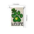thumbnail image 3 of Cinvoph St. Patrick's Day Garden Flag Decorative Shamrocks Clover Flag Yard Flag for St. Patrick's Day Lawn Porch Patio Outdoor Decoration 12"x18", 3 of 5