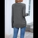 thumbnail image 4 of Suéteres de Mujer, Camisas de Larga, Moda de Otoño, Blusas de Moda, Conjuntos Fruncidos, Ropa de Invierno Gris Oscuro XL, 4 of 9