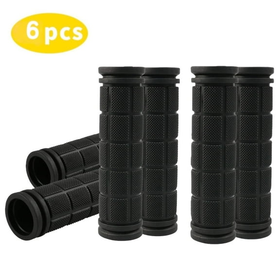 WLGJL 6pcs Non-Slip-Rubber Bicycle Handlebar Grips, Black
