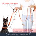 thumbnail image 2 of Correa para perros Plutus Pet con doble asa, 1,8 m, color naranja reflectante, 2 of 7
