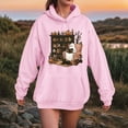 thumbnail image 4 of Kaprioy Halloween Sweatshirt for Women Ghosts Reading Books Graphic Long Sleeve Sweater Cute Spooky Bookish Hoodies Pink, XXXL, 4 of 6
