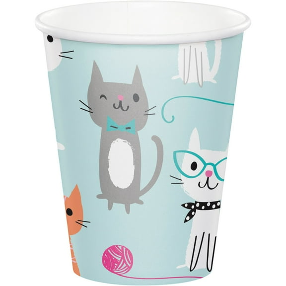 Cat Party Cups, 8 pk