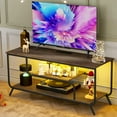 thumbnail image 5 of SESSLIFE Entertainment Center with LED Lights, Modern TV Stand for 55 inch TV, TV & Media Furniture with Storage, Media Table for Living Room, Bedroom (Dark Gray), 5 of 8
