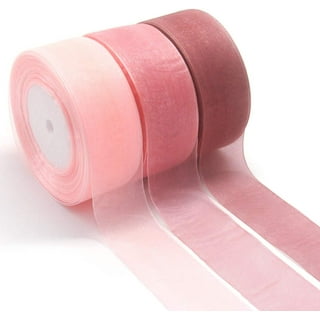 Blush Pink Ribbon 1 Inch X 25 Yards, Satin Fabric Silk Ribbon For Gift  Wrapping