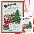 thumbnail image 2 of (RA513) Hilo Algodón Ecológico Bordado No Manchú 14CT 2 Hebras Tela Blanca 32*45cm Kit Serie Personajes Punto Cruz Feliz Navidad (borde Gancho), 2 of 9