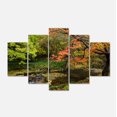 thumbnail image 2 of Fall Trees in Bright Colors - Landscape Canvas Art Print, 2 of 3