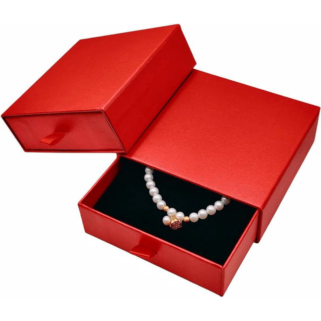 GymRichy 2 Pack Jewelry Gift Boxes Cardboard Jewelry Boxes, 4 x 4 x 1.4 Inch Small Gift Boxes for Jewelry Earrings Necklaces Handmade Bangles Bracelets (Red)
