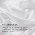 thumbnail image 4 of CARILOHA Aloha Soft 100% Bamboo Viscose Sheets - 3-Piece Twin Sheet Set - OEKO-TEX Standard 100 - White, 4 of 8