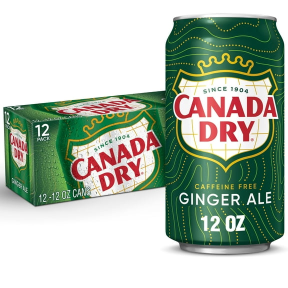 Pack of 2 - Canada Dry Ginger Ale Soda, 12 Fl Oz Cans, 12 Pack
