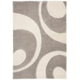 thumbnail image 2 of SAFAVIEH Florida Mirabelle Geometric Shag Area Rug, Grey/Ivory, 4' x 6', 2 of 9