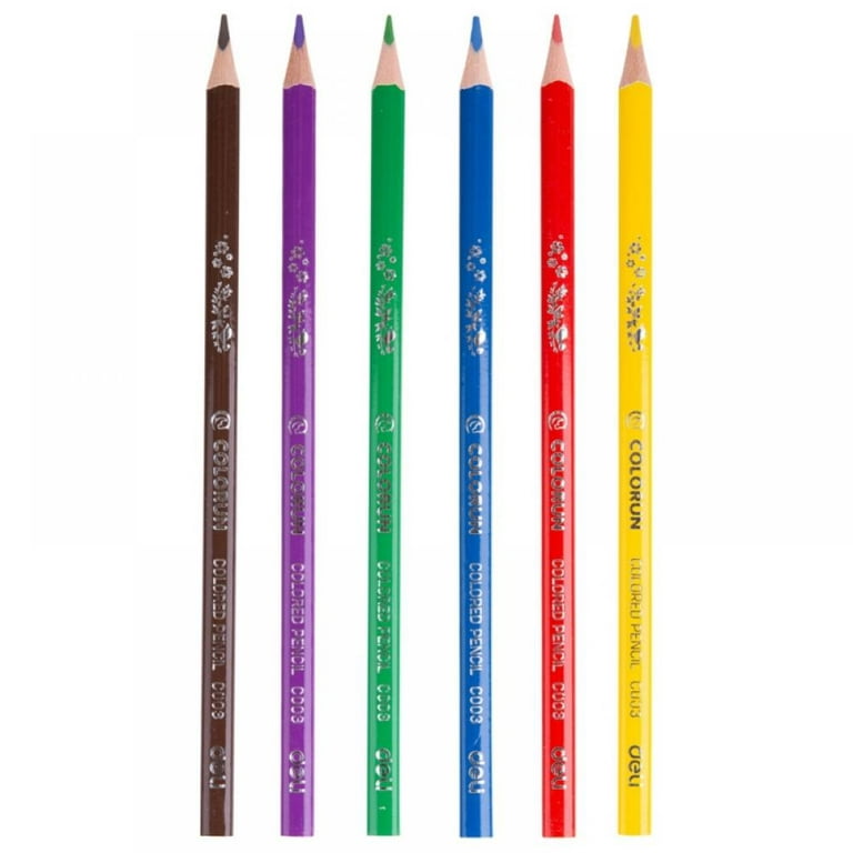 6 Assorted Colored 2.9 mm Lead Refills, Bold Wood Colored Pencils, 12  Unique Colors Cute Kawaii School Supplies, Deli Prisma Colored Pencils Set  for