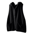 thumbnail image 2 of Juslio Womens Sweaters Cardigans Lightweight Sweaters V Neck Sleeveless Knit Black, 2 of 9