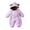 Purple, variant on Infant Cloud‑quilted Hooded Snowsuit Dual‑zipper Fleece Lined Padded Jumpsuit Warm Winter Outerwear Romper(18-24 Months,Blue)
