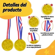 50 Pieces Plastic Gold Winners Medals For Children