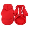 thumbnail image 2 of CICRKHB Practical Pocket Dog Jacket, Zipper Pocket Size Dog Clothes, Pet Dog Cold Weather Coat with Pocket Winter Dog Hoodie Warm(Red, L), 2 of 9