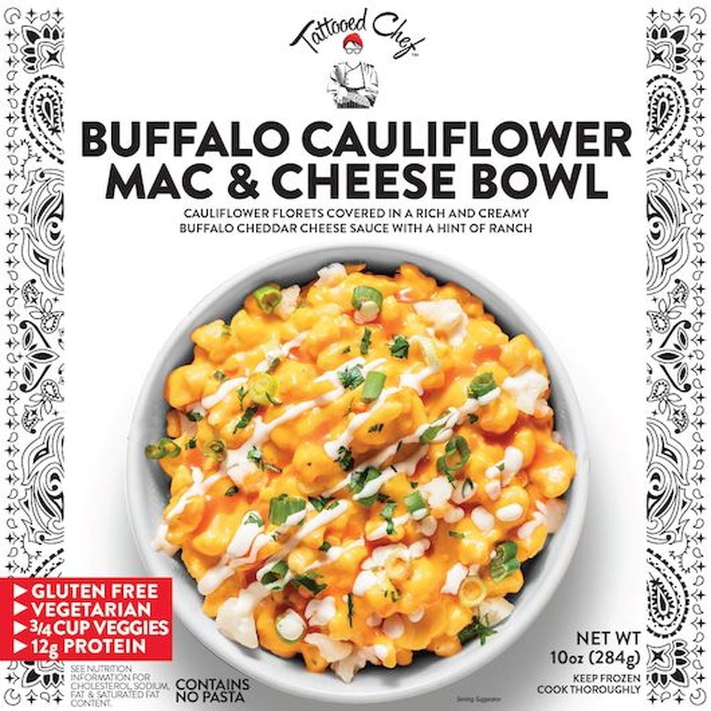Tattooed Chef Buffalo Cauliflower Mac and Cheese Bowl, 10 Ounce 6