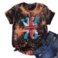thumbnail image 1 of Puntoco Camiseta de mujer Camisetas Cuello redondo Camiseta de manga corta Camiseta con estampado de letras Tie-Dye Camiseta tops Blusa Regalo para mujer Puntoco Puntoco-2415, 1 of 4
