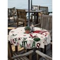 thumbnail image 2 of Outdoor Table Cloth with Umbrella Hole and Zipper, Christmas Waterproof Round Tablecloth 60 Inch, Rustic Gnomes Country Plaid Checkered Washable Table Cover for Outside Party Patio Picnic, 2 of 8