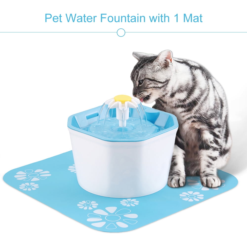Automatic Electric Pet Water Fountain Dog Cat Drinking Bowl 1.6L Feeder Filter 
