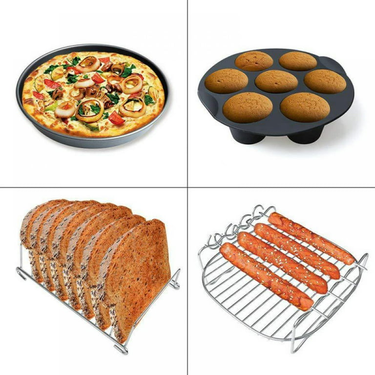 Air Fryer Accessories, 18cm or 21cm Air Fryer Silicone Cupcake Mold,  Universal Chocolate Muffin Cake Mold
