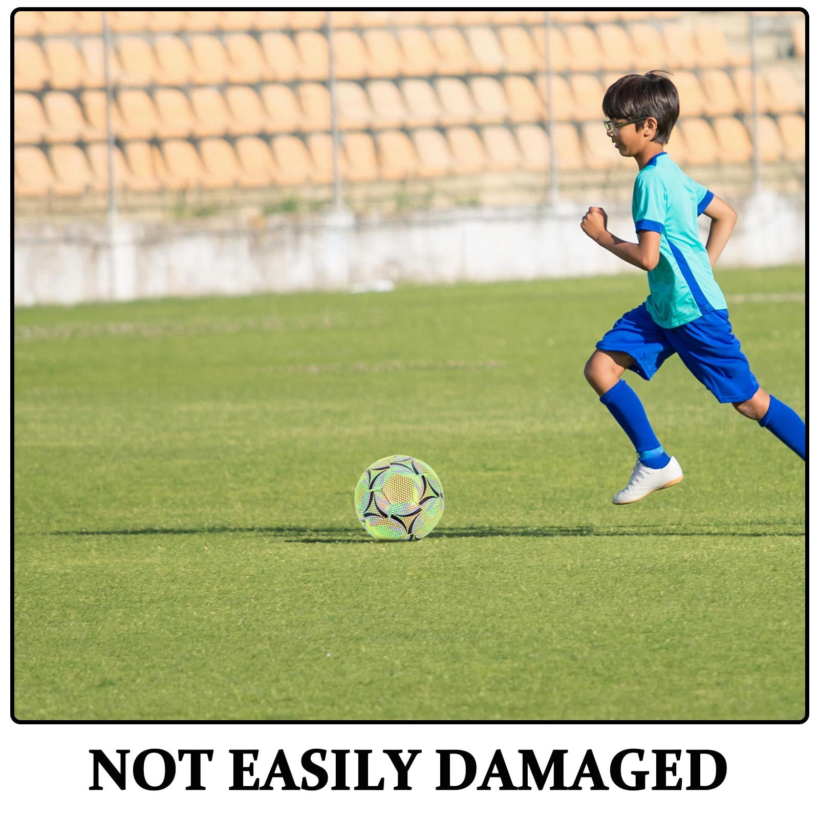 WRISTBIQUE Glow in Dark Soccer Ball for Training with Enhanced Visibility and Durable Design