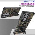 thumbnail image 6 of Camouflage Case for Samsung Galaxy S23 Ultra (Not S23) with Magnetic Kickstand, Built-in 360° Rotate Ring Stand Magnetic Car Mount Phone Cover Case for Samsung Galaxy S23 Ultra MC Army Green, 6 of 7