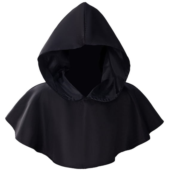 FASHOFT Adult Grim Reaper Hooded Cape Halloween Vampire Priest Cosplay Outfit Stage Performance Party Fancy Dress Up Halloween One Size