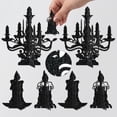 thumbnail image 4 of Izexuh 6Pcs Black Halloween Candle Holder, 3D Stand for Home Desktop, Spooky Party Table Decor with Sturdy Paper Construction for Shelf Mantel Entryway and Holiday Party Display, 4 of 7