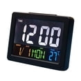 thumbnail image 3 of Reloj despertador digital con temporizador de siesta LCD Lovoski, con función de repetición y pantalla de temperatura, color negro, 3 of 7