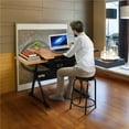 thumbnail image 3 of Alden Design Adjustable Drafting Table with Stool, Oak, 3 of 14