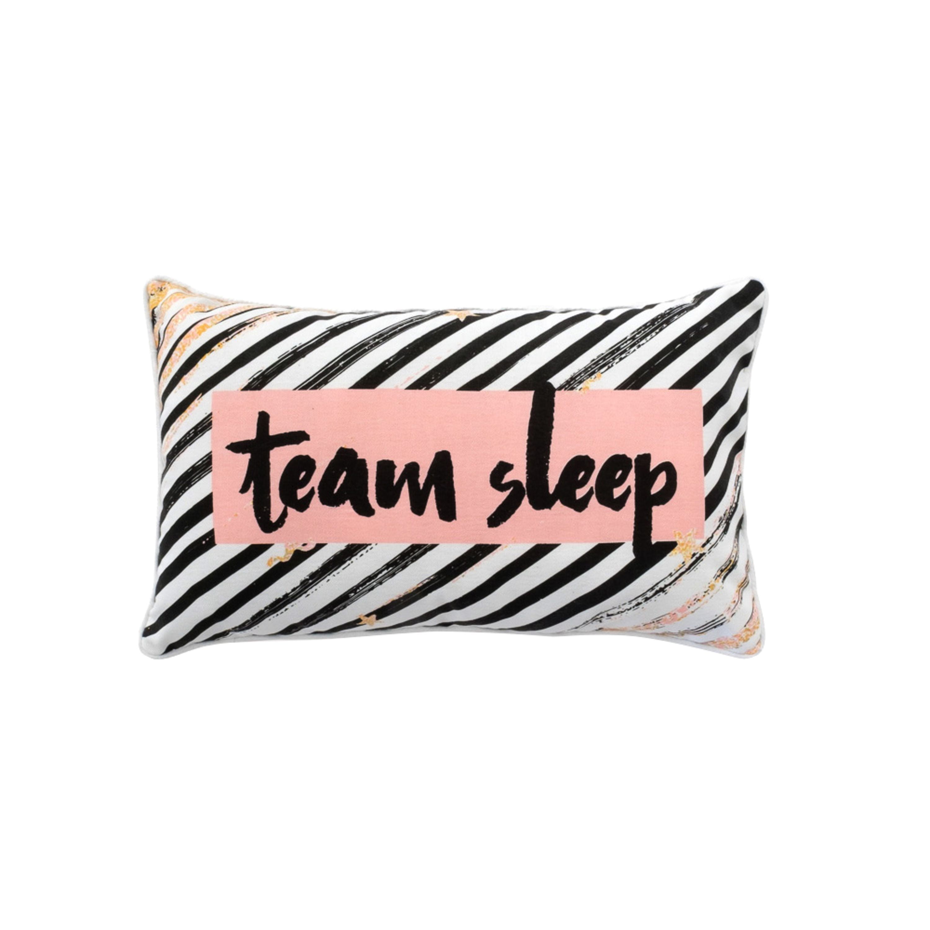 OCM Decorative Pillow, Team Sleep 12" x 20", Perfect for Bedrooms