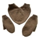 thumbnail image 5 of Guantes de punto para hombre y mujer con puños elásticos, cálidos y de invierno. Marrón, 5 of 9