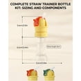 thumbnail image 3 of Water Bottle Spout Conversion Cap with Straw, Soft Silicone Straw for Drinking on Go, Adapter for Plastic Bottles, Universal Soda Can Lids – Leak-Proof, Reusable, Easy Clean (Orange, 1PC), 3 of 7